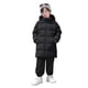 thumbnail image 1 of Parkas de manga larga unisex, chaqueta de plumón de color liso, mediana a larga, informal, gruesa, de invierno, blanca, con capucha, de manga larga, abrigo de poliéster para niños., 1 of 8