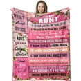 thumbnail image 1 of LHSHID Aunt Gifts Gifts for Aunt Best Aunt Ever Gifts Aunt Gifts from Niece Nephew Auntie Gift Ideas Aunt Christmas Birthday Gift Great Aunt Gifts Best Aunt Ever Gifts Blanket 30"x40", 1 of 9