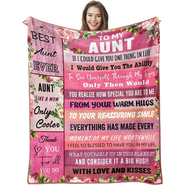 LHSHID Aunt Gifts Gifts for Aunt Best Aunt Ever Gifts Aunt Gifts from Niece Nephew Auntie Gift Ideas Aunt Christmas Birthday Gift Great Aunt Gifts Best Aunt Ever Gifts Blanket 30"x40"