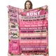 thumbnail image 1 of LHSHID Aunt Gifts Gifts for Aunt Best Aunt Ever Gifts Aunt Gifts from Niece Nephew Auntie Gift Ideas Aunt Christmas Birthday Gift Great Aunt Gifts Best Aunt Ever Gifts Blanket 60"x80", 1 of 9