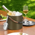 thumbnail image 5 of 3.2L Modern Insulated Ice Bucket with Silicone Lid, Scoop, Strainer, Double Wall Stainless Steel Ice Bucket for Parties & Cocktail Bar,Ideal for Gift, 5 of 6