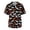 White, variant on Men's Halloween Scrub Tops V-Neck Short Sleeve Allover Bat Print Medical Work Shirt with Chest Pocket and Front Patch Pockets Uniform for Nurse Orange 3XL