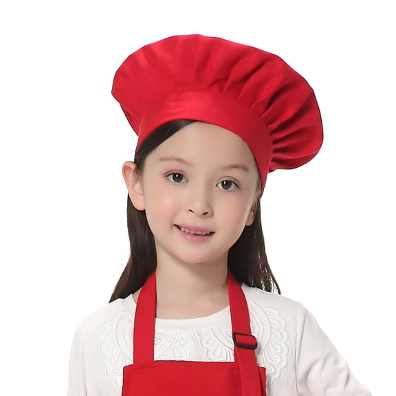 TELOLY 2026 New Child'S Cotton Canvas Adjustable Chef Hat for Kids for Cooking,Baking,Play,School,Party,M-23 Inches