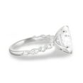 thumbnail image 3 of ESTE ORIGIN 2.00Ct Pear Cut Lab-Grown Diamond Solitaire Engagement Ring with Marquise & Round Accent Band in 10K White Gold for Women US 7, 3 of 8