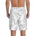thumbnail image 5 of Cauagu Hand Drawn Snake Print Pajama Bottoms for Men Sleep Pajama Shorts Elastic Waistband Sleep Pajama Short Men's PJ Shorts -Large, 5 of 6