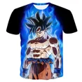 thumbnail image 1 of Camisetas de cosplay de Dragon Ball Goku, ropa para niños Super Saiyan, camiseta de manga corta, camiseta transpirable blanca, negra y naranja, 1 of 1