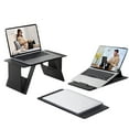 thumbnail image 5 of Laptop Stand Space-saving Foldable Computer Support Stand Adjustable Small Laptop Desk for Home Bedroom-Black, 5 of 8