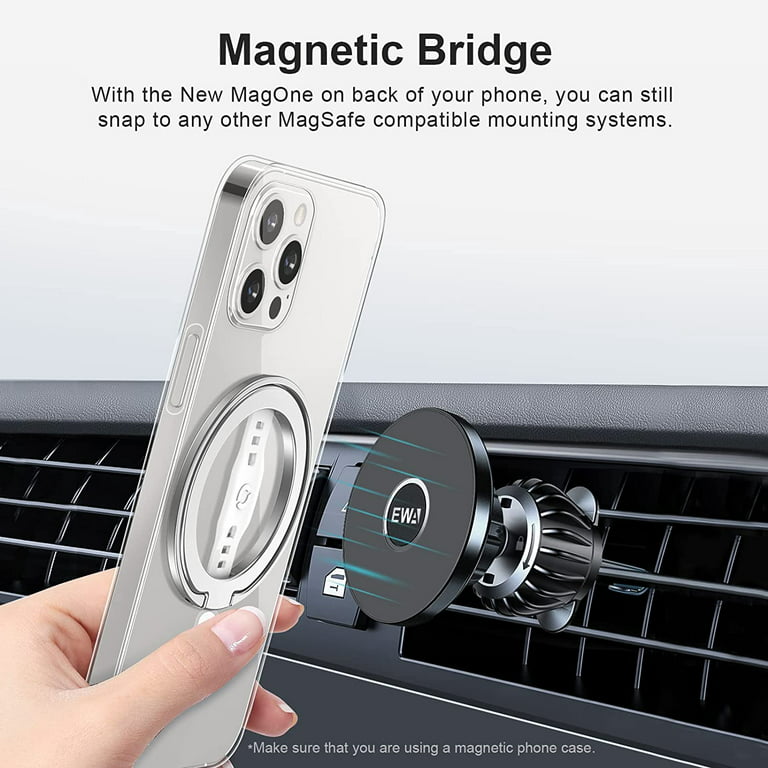 SUPERONE for MagSafe Phone Grip with Finger Strap, Removable Magnetic Ring  Holder with Kickstand Finger Loop, MagSafe Accessories for iPhone