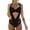 Z4-Black, variant on Womens One Piece Swimsuits Women's V Neck One Piece Tummy Control Swimsuit Side High Cut Bathing Suit Ribbed Swimwear (Black,L)