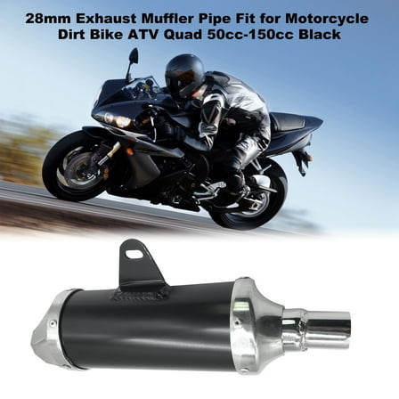 Exhaust Pipe,Fit Dirt Bike Dirt Bike Atv 28mm Muffler Atv Quad 50cc-150cc Muffler Pipe Bike Atv Quad Siuke Huiop Buzhi