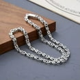 thumbnail image 2 of K-KED Real 925 Sterling Silver Chain Women Men 5mm Byzantine Link Necklace Bracelet -8inch-25-28g, 2 of 6