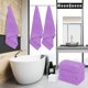 thumbnail image 2 of Juego de toallas de baño MOONQUEEN, 6 unidades, microfibra de secado rápido, color morado, 2 of 7