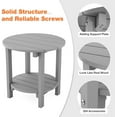 thumbnail image 6 of SSyao Adirondack Side Table, 18" Double Outdoor Side Table, Poly Lumber end Table, Weather Resistant for Indoor, Patio, Pool, Porch, Backyard-Grey, 6 of 7