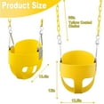 thumbnail image 2 of Celawork High Back Toddler Bucket Swing Seat with Coated Chains, Heavy Duty Kids Swing Seat Fully Assembled, Yellow, 2 of 7