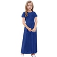 thumbnail image 5 of Swstbby Liquidation d'Économies d'Été 2025! Robe d'Été pour Filles, Robe à Rayures à Manches Courtes Extensible avec Poches pour Tout-Petits et Filles, Robe Longue Évasée Bleue 7-8 Ans, 5 of 5