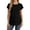 Black, variant on Aloohaidyvio Casual Summer Short Sleeve Soft Loose T Shirt Basic Tees Tops for Women