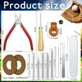 thumbnail image 2 of 16 Pcs Glove Relacing Kit Needle Leather Cutter Scratch Awl Tool for Baseball Softball Mitt Repair Set 1, 2 of 7