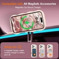 thumbnail image 2 of Funda magnética para iPhone 17 Pro Max, compatible con MagSafe, diseño de marco ondulado transparente 2025, funda protectora de borde suave, bonita, transparente, mate, a prueba de golpes, 2 of 6