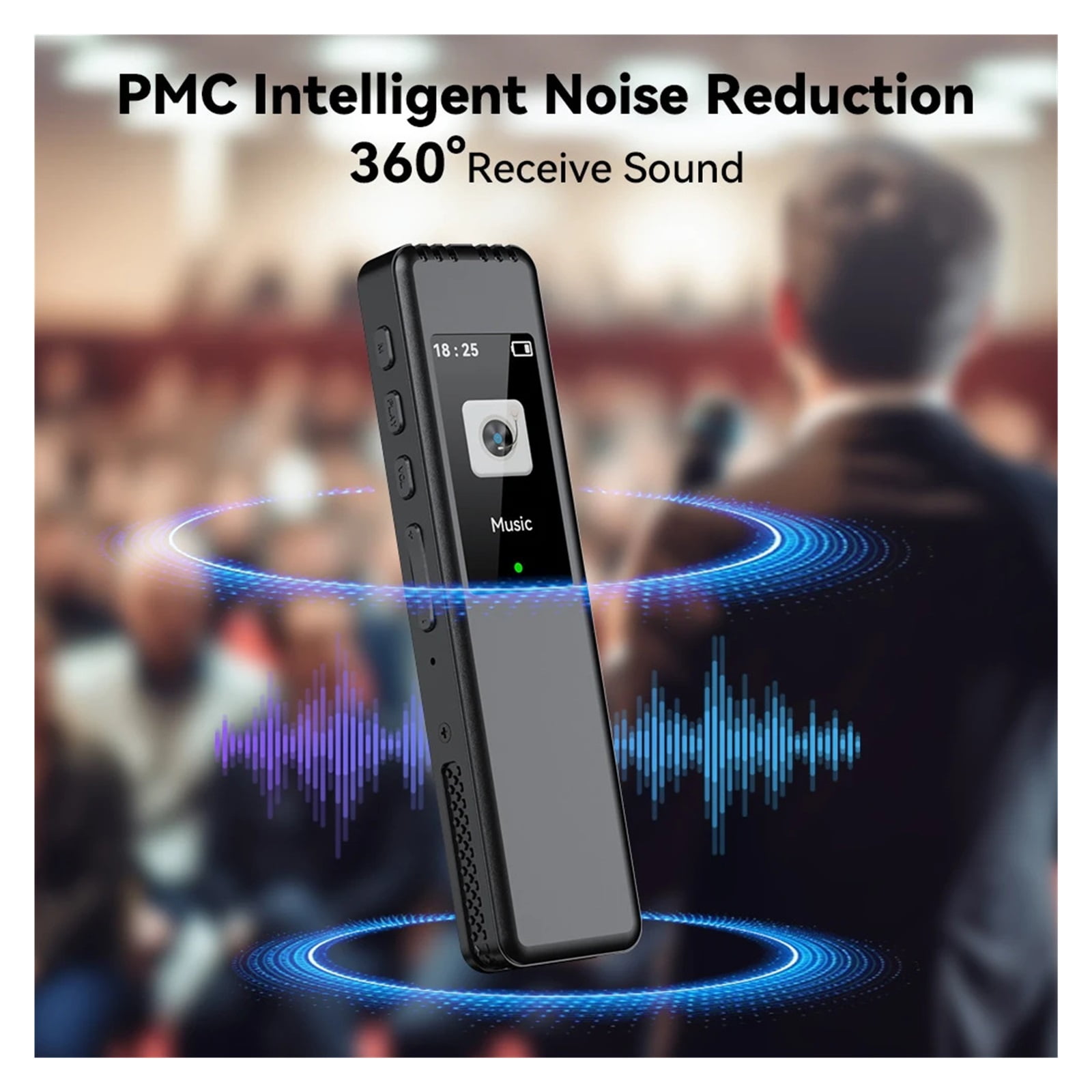 Digital Voice Recorder Pen Max Support  TF Card Portable MP3 Player Audio Recorder with 512Kbps ,Powerful Feature