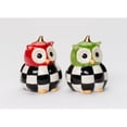 thumbnail image 4 of Ceramic Black and White Owl Salt and Pepper Shakers 2.25", 4 of 4