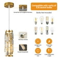 thumbnail image 6 of ZHLWIN Pendant Lighting Modern Pendant Light, Gold Mini Crystal Chandeliers Adjustable Pendant Light Fixture for Kitchen Island Dinning Room Bedroom, 6 of 6
