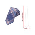 thumbnail image 2 of INSPIRE CHIC Men's Plaid Woven Self-tied Necktie Striped Skinny 2.8" Jacquard for College Graduation Campus Gatherings One Size Color-19, 2 of 6