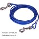 thumbnail image 2 of Correa para perros de alambre de acero resistente, resistente a mordeduras, de 5 m y 5 mm de ancho, con cable de seguridad para mascotas, de color azul, rojo y azul, 2 of 5