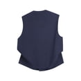 thumbnail image 4 of RYDCOT Men's Travel Vest Casual Outdoor Multi-Pocket V-Neck Button up Cotton Workwear Vest Sleeveless Jacket Navy, 4 of 4