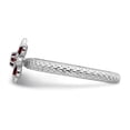 thumbnail image 3 of 925 Sterling Silver Stackable Expressions Garnet Ring Size: 7; for Adults and Teens; for Women and Men, 3 of 5