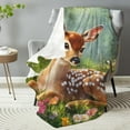 Aesthetic Deer Throw Blanket Plush, Soft, Comfy, Warm, Fuzzy, Cozy