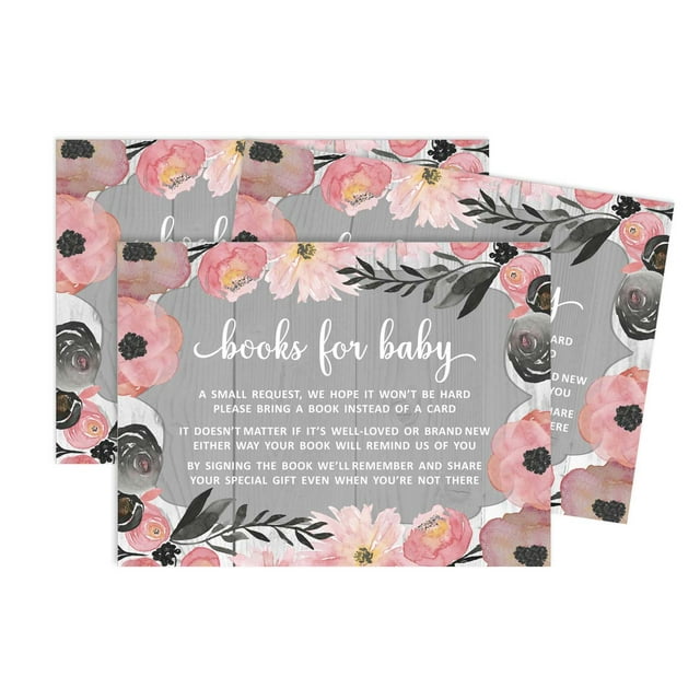 Inkdotpot Cartes de Demande de Livre pour Baby Shower Neutres avec Invitations de Baby Shower