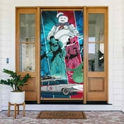 Stay-Puft Ghostbusters Door Cover Decorated Banner Tapestry Home Decoration Holiday Party Supplies Door Banner Porch Sign Banner 72.8 x 35.4 Inch