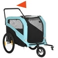 thumbnail image 3 of Aosom 2-in-1 Dog Bike Trailer Pet Stroller Carrier for Large Dogs, Blue, 3 of 10