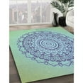 thumbnail image 3 of Ahgly Company Machine Washable Indoor Rectangle Transitional Steel Blue Area Rugs, 7' x 9', 3 of 7