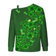 thumbnail image 4 of Femmes Tops Mode Femmes St.Patrick'S Day Imprimé Sweat-Shirt Graphique Manches Longues Pull-Over Tops, 4 of 5