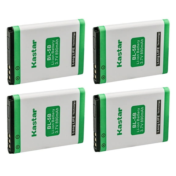 Kastar BL-5B Battery 4-Pack Replacement for Vivitar DVR-850W, Vivitar V8027, Vivitar ViviCam 8027, Vivitar ViviCam 8225, Vivitar ViviCam T328, Vivitar ViviCam V8225, Vivitar VT328 Digital Camera