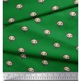 thumbnail image 3 of Soimoi Green Cotton Voile Fabric Tribal Cat Face Fabric Prints By Yard 56 Inch Wide, 3 of 3