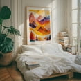 thumbnail image 5 of Warm Autumn Mountains - India Painting Abstract Mountain Landscape Autumn Nature Scenic Geometric Unframed Wall Art Print 20 x 24 inches, 5 of 13