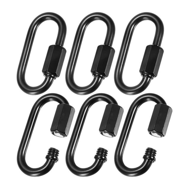 Uxcell 6-Pack Chain Quick Links, M4 Electroplated Iron 1.73 Inch Heavy Chain Connector Link 33Lbs Weight Capacity