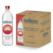 BONNEVAL Sparkling Water Bottle - Natural Mineral Water from the French Alps, Recycled and Recyclable - Sparkling Water 6 Pack x 33.8FL OZ