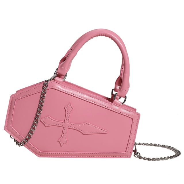 Bolso de mano de cuero de PU Bolso de mano con asa superior Mujeres Cremallera Satchel sólido Rosa