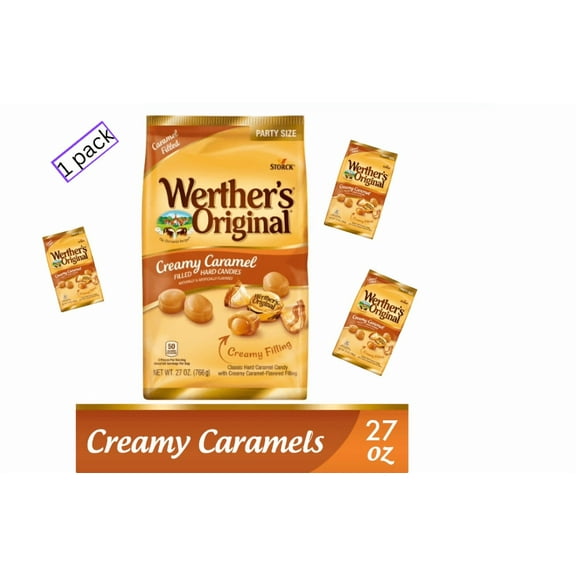 Werther's Original Creamy Caramel Filled Hard Candy, Individually Wrapped, 27 oz Bag