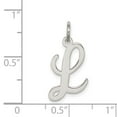 thumbnail image 5 of 925 Sterling Silver Medium Script Initial L Charm Pendant, 5 of 5