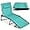Teal, variant on YKITRD Patio Chaise Lounge Chair, Portable Outdoor Folding Recliner for Lawn, w/ 8 Positions, Handles, 300lb Capacity - Yellow
