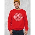 thumbnail image 2 of Christmas North Pole Brewing Co Christmas Spirits Shirt Crewneck Sweatshirt, 3XL, Red, 2 of 6