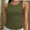 Green, variant on Crew Neck Tank Tops for Women Stretch Camisole Shirts