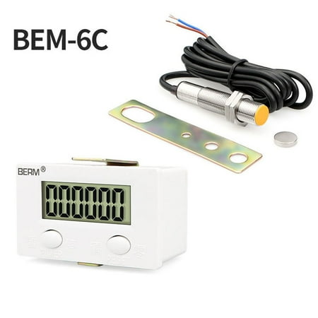 

Electronic Digital 6 Counter Industrial Magnetic Sensor Switch Punch Counter