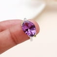 thumbnail image 4 of AG 925 Jewellery Statement Purple Amethyst Sterling Silver Ring, 4 of 4