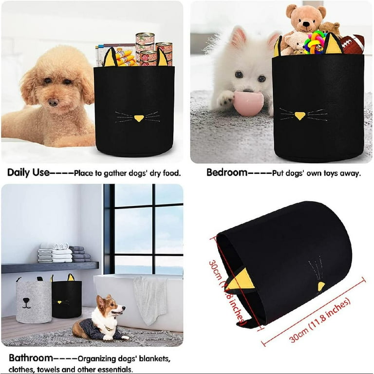 Pet Toy Storage Basket Pet Toy Storage Felt Box Pet Toy Organizer