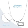 thumbnail image 4 of Y'all Diamond Cut 1mm Sterling Silver Snake Chain for Men and Women, 24", 4 of 5